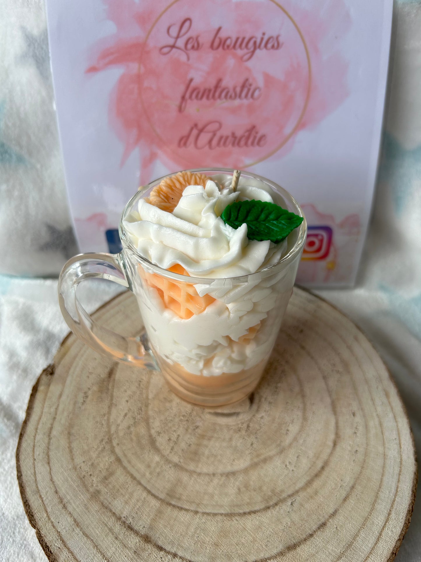 Bougie gourmande parfum Pêche