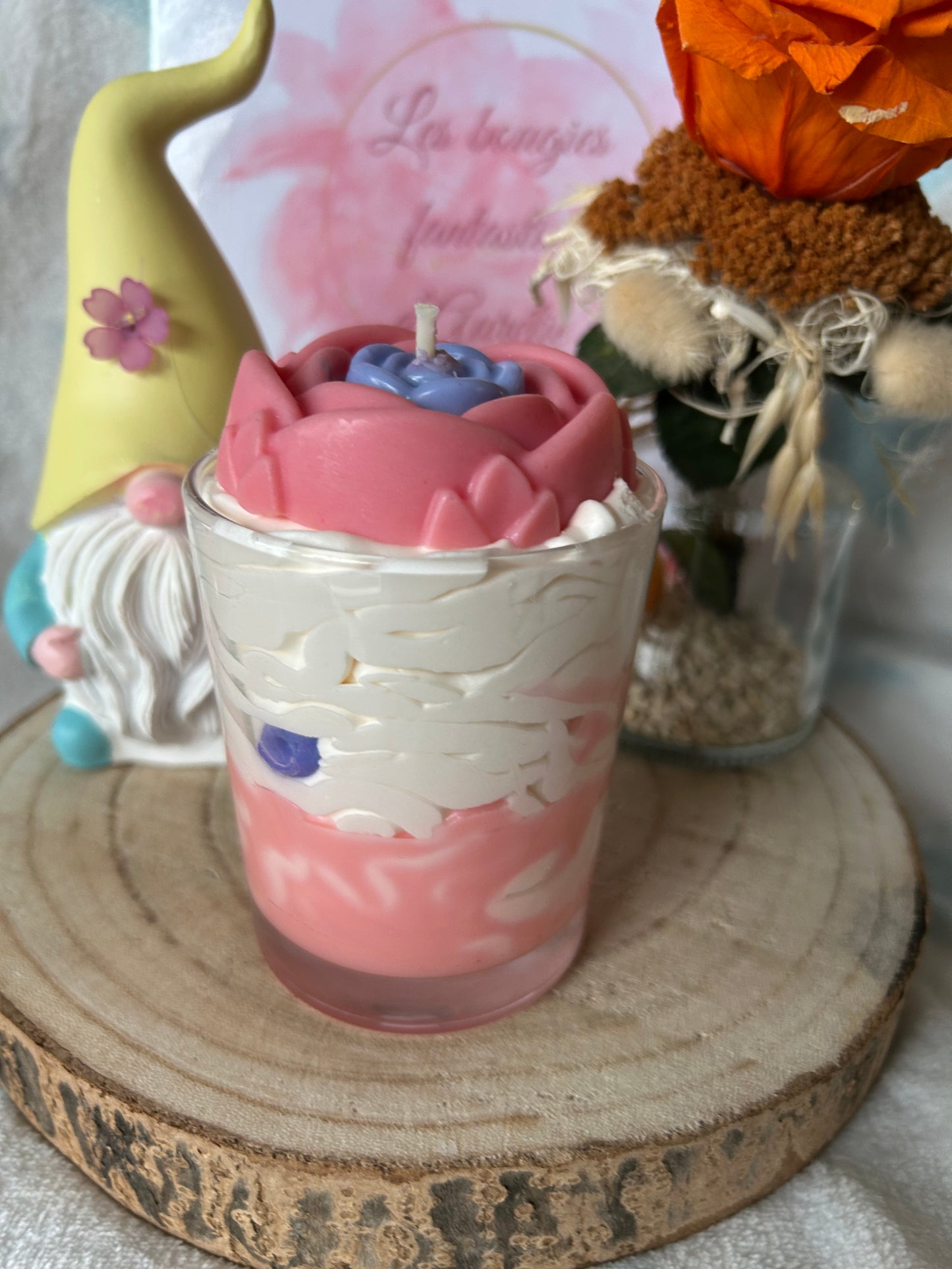 Bougie gourmande Cassis Rose