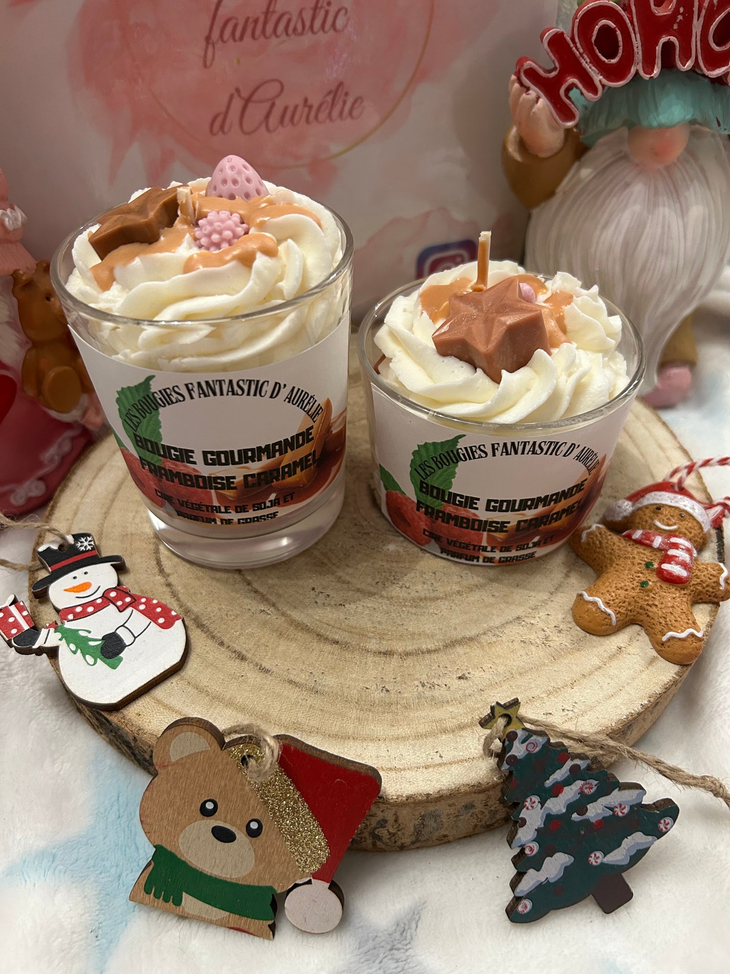 Bougie gourmande Framboise Caramel