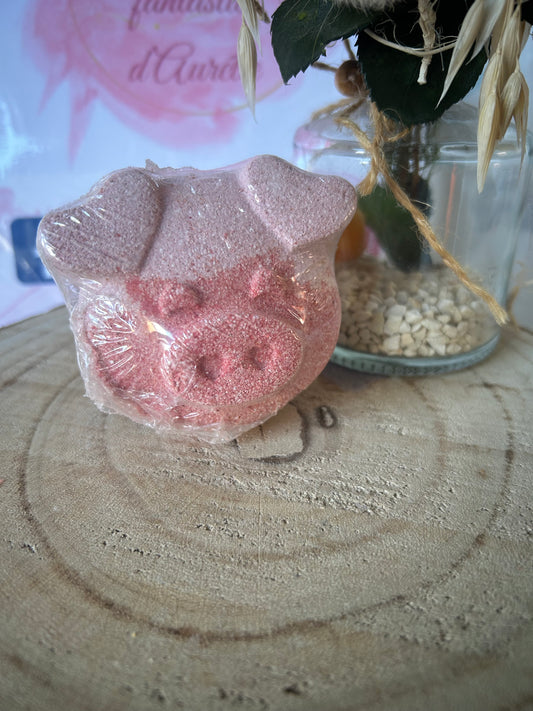 Bombe de bain Cochon Cupcake à la Vanille