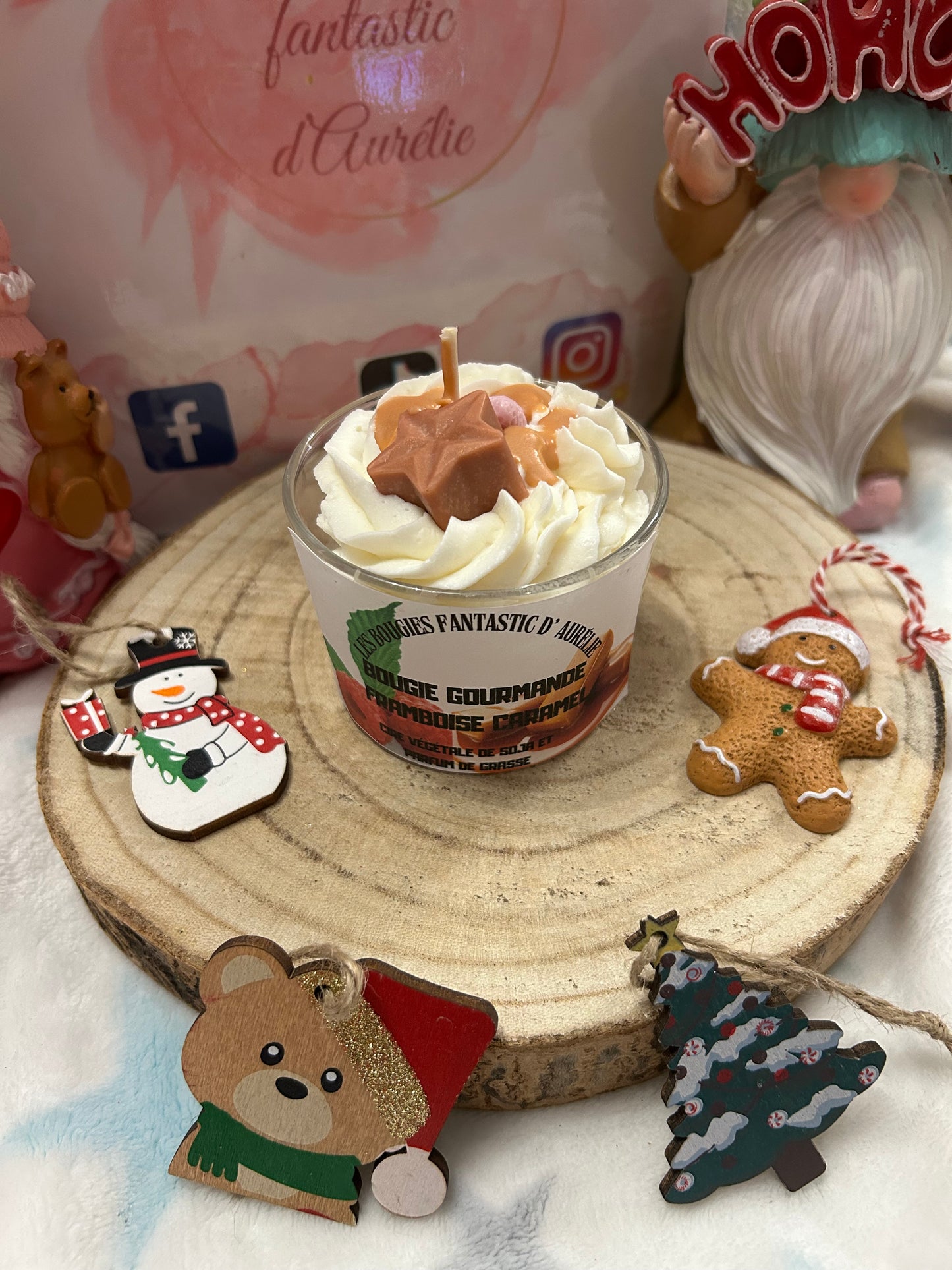 Bougie gourmande Framboise Caramel