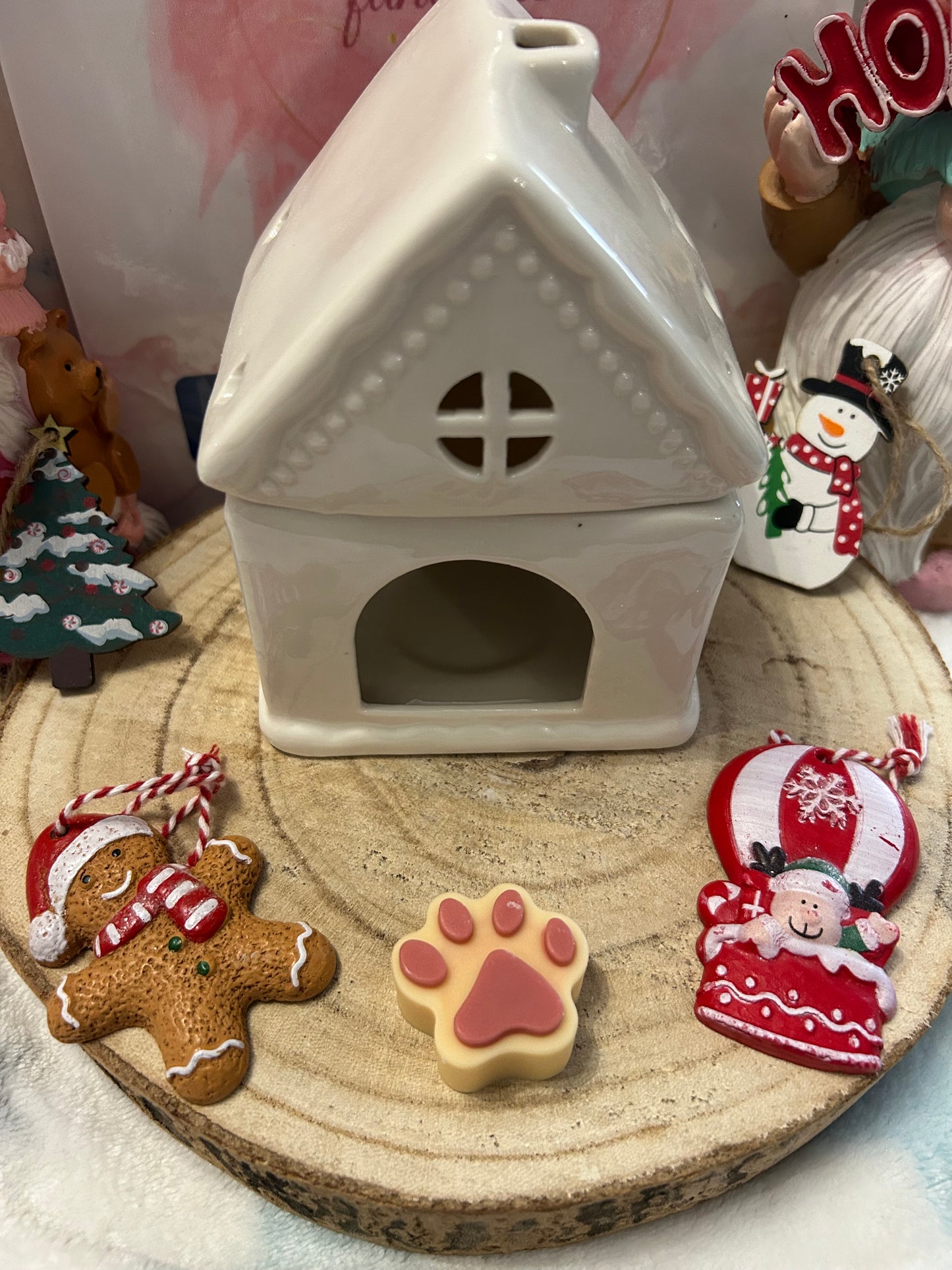 Brûle parfum Maison en Pain d'épices Blanche