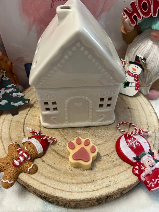 Brûle parfum Maison en Pain d'épices Blanche