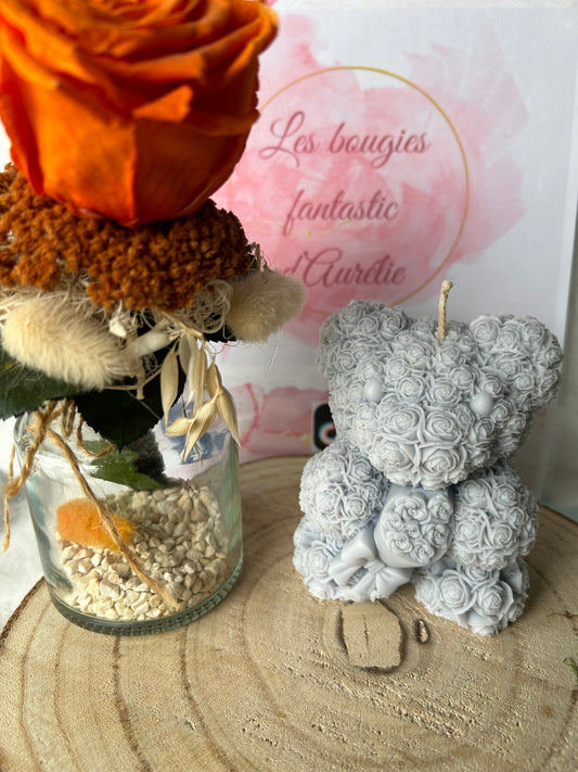 Bougie Ours Fleuri Fruits du Dragon