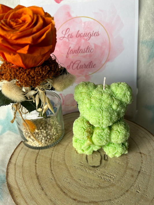 Bougie Ours Fleuri Citronnelle Géranium