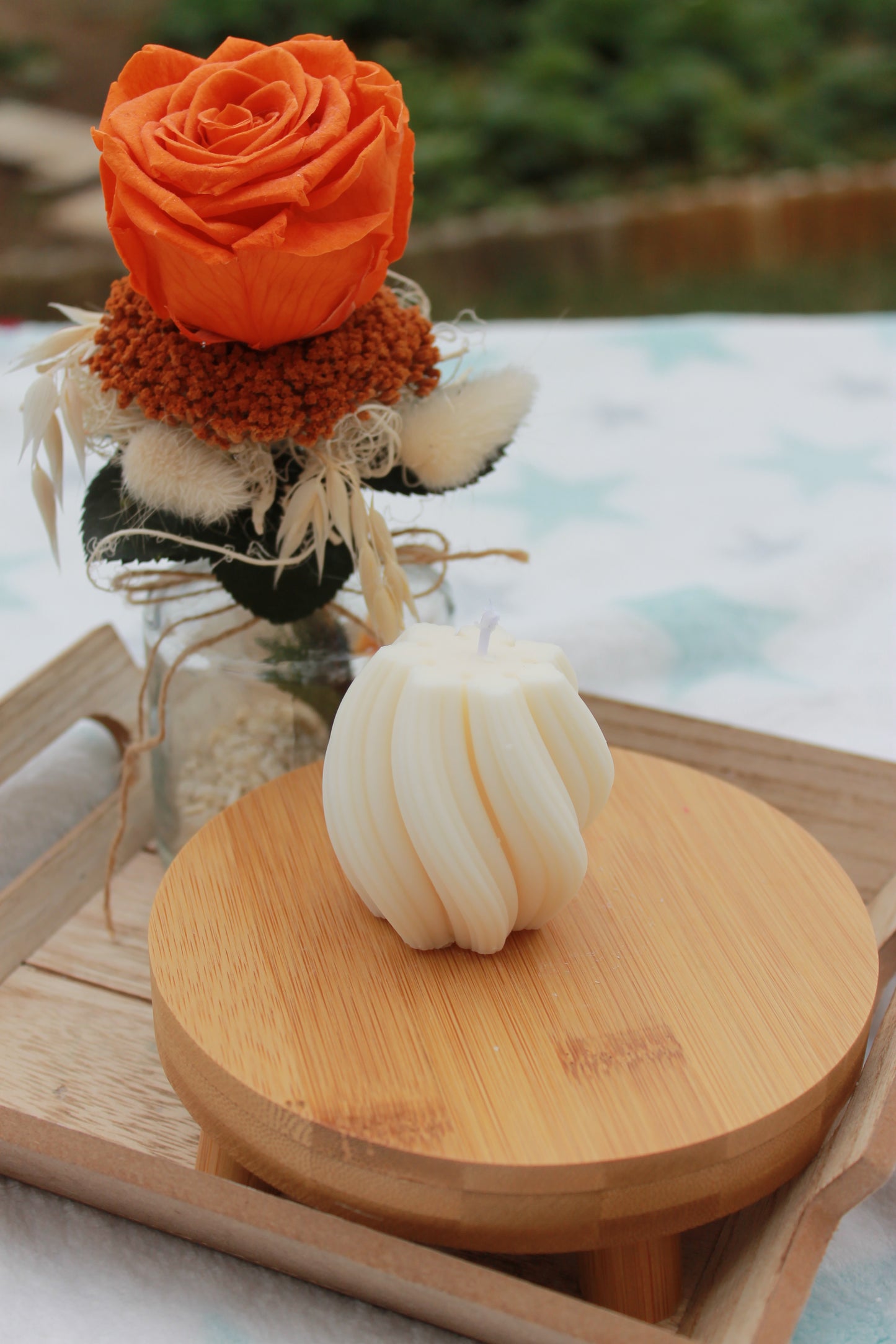 Bougie Mini boule Spirale Ondulée