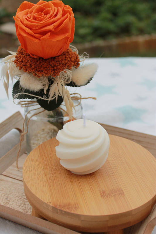 Bougie Mini Boule Spiralée