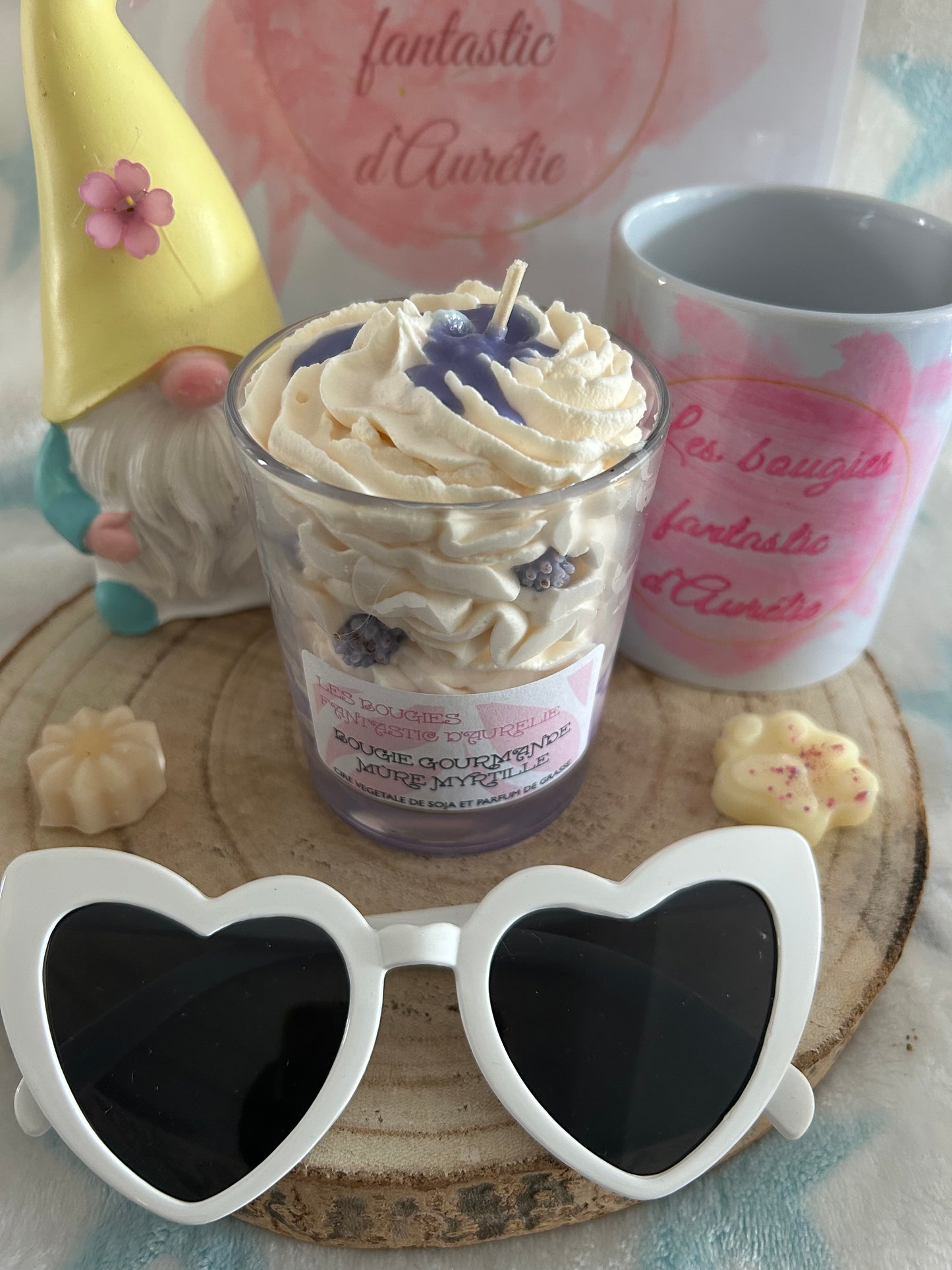 Bougie gourmande parfum Mûre Myrtille
