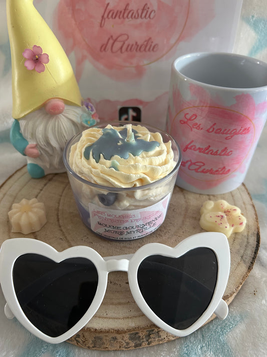 Bougie gourmande parfum Mûre Myrtille